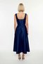 Women's Square Neck Thick Strap A-Line Midi Satin Woven Cocktail Evening Dress Casual Comfortable Modern - 5