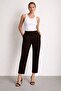 Cigarette Slit Detailed Brown Trousers - 3