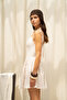 Calvi Lace Detail Beige Mini Dress - 4