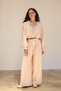 Olin Waist Detail Bone Hooded Crop Tracksuit Set - 2