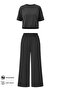 Premium - Sway Collection |   Black Modal Women's Tracksuit Set - 2