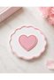Heart-Shaped Decorative Coasters – Pink & White Girly Design |   3D Printing Table Decor - 2