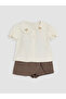 Ecru Embroidered Baby Girl Set
