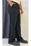 Striped Pleated Baggy Fit Fabric Trousers - 2