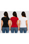 V-Neck Body 3-Piece Set - Black Red White - 2