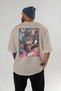 38 Cats for the Sake of Cat Love Printed Beige Oversize T-Shirt 100% Cotton Unisex Cat Lover Premium Design - 4