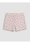 Burgundy Printed Women's Shorts Pajama Bottoms 2-Piece Set - 3
