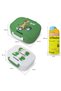 Bento Lunch Box Set of 2 w/ Stainless Steel Water Bottle 445ml – Dino Green - 9