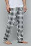 Plaid Lounge Pants with Drawstring Waist - 4