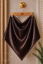 Lycra Satin Scarf.Women's Scarf. Simple Scarf. Foulard. Women's Bandana. Women's Hair Band. 60X60 Cm. Bitter Coffee - 2