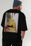 For the Love of Cats 50 Cats Printed Black Oversize T-Shirt 100% Cotton Unisex Cat Lover Premium Design - 8