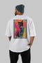 For the Love of Cats 72 Cats Printed White Oversize T-Shirt 100% Cotton Unisex Cat Lover Premium Design - 4