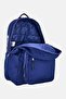 Men Brand Logo Backpack, Navy - 3