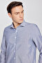Men's Black-White Cotton Slim Fit Italian Collar Oxford Shirt - 4