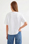 Women's Basic Printed White T-Shirt - 6
