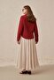 Burgundy-Embroidered Detailed Blouse - 4