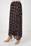 Women's Patterned Chiffon Brown Skirt - 5