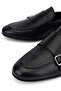 Men's Genuine Leather Black Classic Shoes - 3