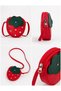 Girl's Strawberry Figured Shoulder Bag Mini Crossbody Red Bag - 2