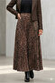 Hijab Pleated Leopard Print Skirt - 2