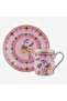 Ballerina Pink Porcelain Coffee Cup Set with Music Box 120 ml - 6