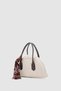 Sunset Scarf Straw Handbag and Crossbody Bag Cream - 3