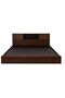 Kentorp 160X200 Queen Bed+1 Nightstand+Dresser/Mirror & Stool| Comfortable Bedset | Sturdy Modern Design Wooden Bedroom Set - Espresso/Columbia - 5