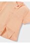Boy's Hakim Collar Linen Shirt Orange - 4