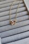 Butterfly Model Purple Drop Stone 316 L Steel Necklace - 4