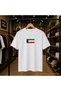 Kuwait Flag Printed 100% Cotton Oversize Loose Regular Fit Crew Neck T-Shirt