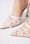 Merla beaded high heel women's heeled slippers satin - 4