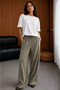 Women's Elastic Waist Tencel Fabric Palazzo Trousers