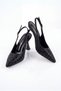 Glitz Stone Open Back Goblet Heeled Shoes Evening and Evening Dress Stiletto 9cm - 2
