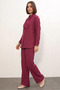 Women's Burgundy Set with Scarf Detail - 4