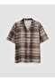 Esvab • Modern & Distinctive Relax Fit Checkered Embroidered Men's Shirt