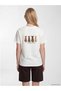 New Season White Printed 100% Cotton Women's T-Shirt - 8
