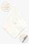 Happy Moon Patterned 85X88 Cm. Double Layer Quilted Blanket - 5