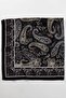 Women's Black Gray Shawl with Patterned Stitching and Writing - 2