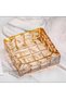 Decorative Square Glass Ashtray Amber Color 12 cm - 2