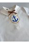 100% Cotton Poplin Fabric Anchor Embroidered Marine Concept Party Baby Shirt - 2