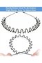 XINGZHE Metal Hair Bands for Men Women, Unisex Black Wavy Spring Sports Headband Non Slip Wide Headwear - 2