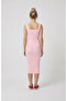 Premium Fit Square Neck Corded Fabric Knitwear Midi Dress - 2