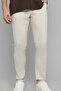 Solid Slim Fit Pants with Button Closure