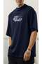 Men's oversized casual t-shirt - earth navy