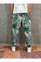 Patterned Baggy Trousers with Elastic Waist - 2