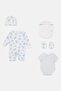 Toddlers Boy 5 Pcs Allover Print Bodysuit And Bib Set, Multicolor - 3