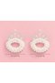 Cinderella with Crown Figure and Zircon Stones, Ballerina Princess Buckle, Horsetail, Children's Rubber Buckle with Pearl Bun, 2 Pcs - 2