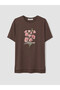 Original Oval Collar Printed Women's T-Shirt - 4