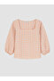 Nevavm Square Collar Checkered Blouse with a Difference