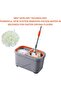 Spin Mop & Bucket Set System with Wheels, Hands-Free Wringer, Stainless Steel Handle, Microfiber Mop Heads - 4